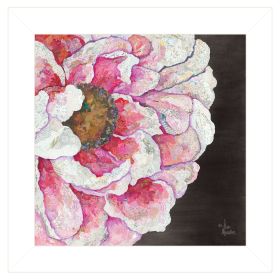 "Blooms on Black I" by Lisa Morales, Ready to Hang Framed Print, White Frame